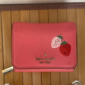 Kate Spade Strawberry Trifold Continental Wallet